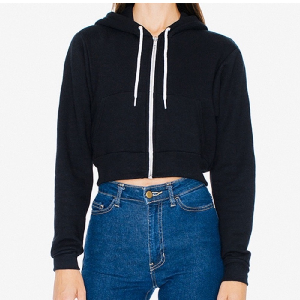 American apparel cropped hoodie size S